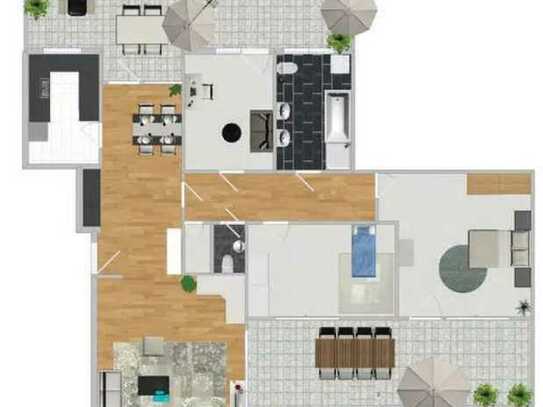 Attraktive 4,5-Zimmer Wohnung mit EBK und 2 Dachterrassen in Hemmingen