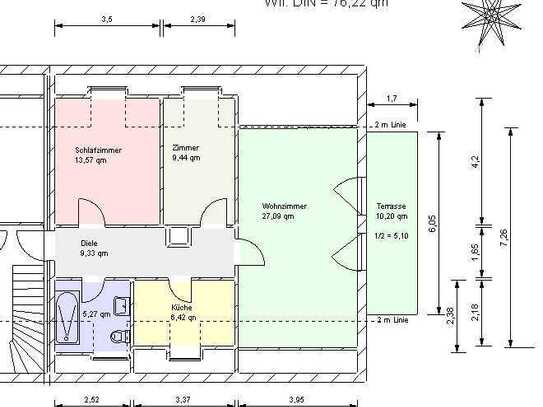 großzügige 3 Zimmer Fasangarten mit sonniger Dachterrasse von priv.