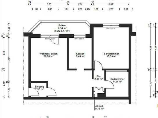 Exklusive 2-Zimmer-Wohnung mit Einbauküche in Walluf