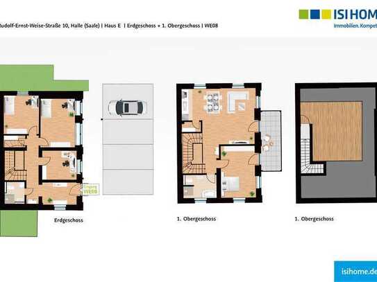 Townhouse als Maisonette-Wohnung mit Dachterrasse und Balkon - WE27