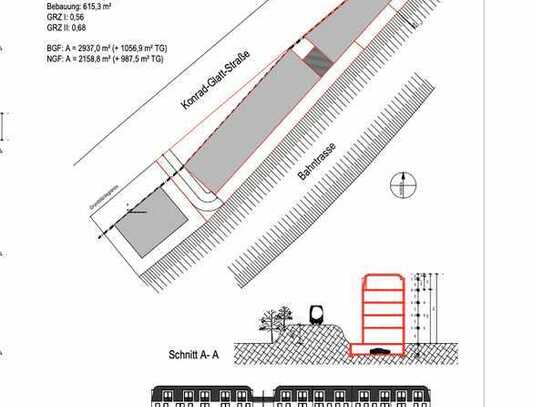 Ein attraktiveres Gewerbegrundstück mit 1100 m² in Superlage und gute Investitionsmöglichkeiten