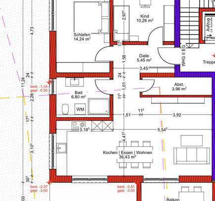 Neubau! "Hochwertige Drei-Zimmer-Wohnung in Leinheim"