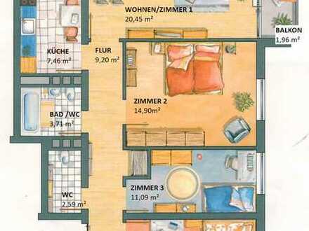 Top-Lage: Moosach 4-Zimmer-Wohnung Sanierungsbedürftig mit Balkon und TG-Stellplatz