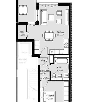 *NEUBAU* 2 Zimmer Wohnung 1. OG mit Balkon & Loggia