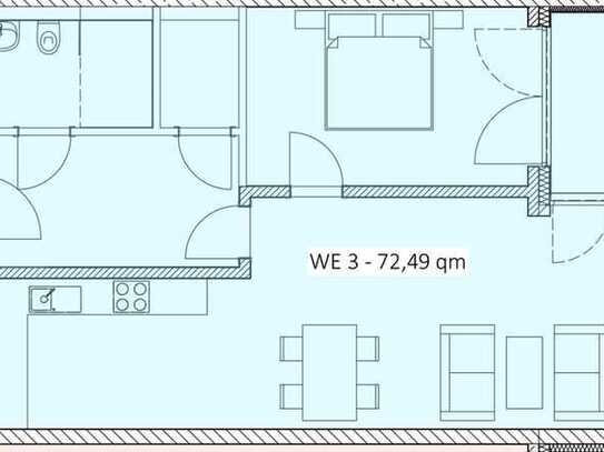 Moderne 2 - Zimmer Wohnung mit Balkon!