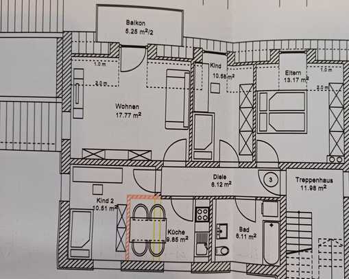 Sanierte 4-Zimmer-Wohnung mit Küche und Bad in Pfeffenhausen