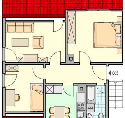 3Zi. Wohnung mit 54qm und EBK - Erstbezug nach Renovierung,