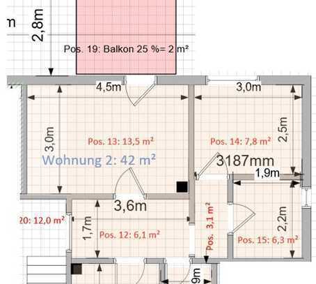 Freundliche 42 qm Single Wohnung in 34613, Treysa.