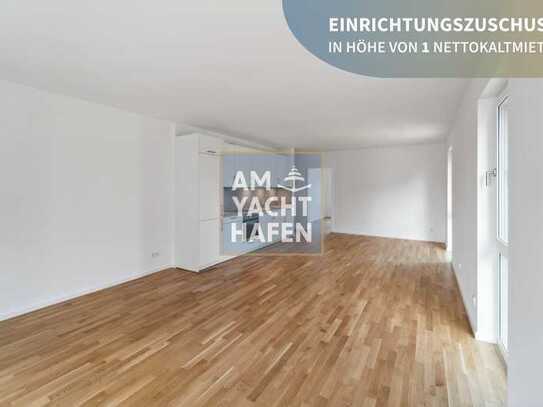 Am Yachthafen: 3-Zimmer-Wohnung mit EBK, Balkon, Stellplatz