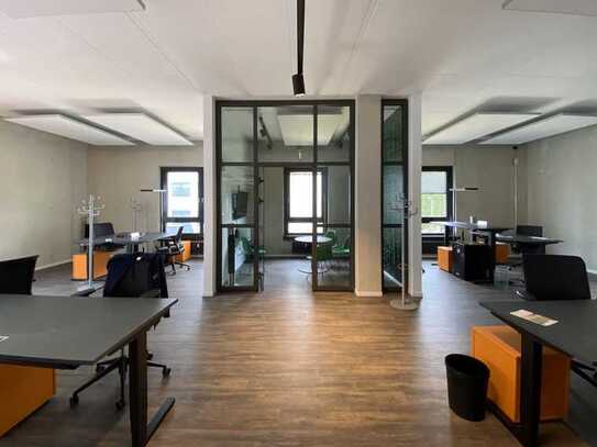 Industrial Style, Betonoptik und flexibel gestaltbare Büroflächen mieten.