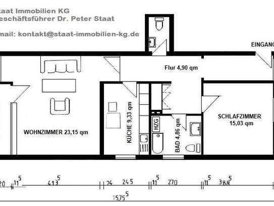 WHG im Zentrum von Schwerte (WHG 1. OG - LI)