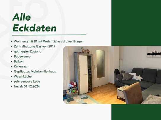 Vier-Zimmer Maisonette-Wohnung in Remscheider Innenstadt