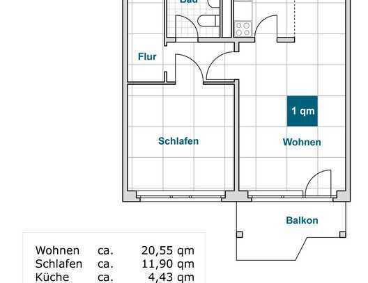 2-Zimmer-Wohnung