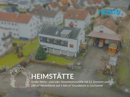 HEIMSTÄTTE - Wohn/Gewerbeimmobilie mit 11 Zimmern und 280 m² Wohnfläche in Gschwend