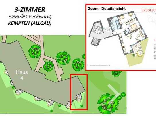 exklusive 3-Zimmer Wohnung - Funkenwiese