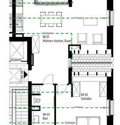 Geräumige 2-Zimmer-DG-Wohnung mit luxuriöser Innenausstattung in Pulheim