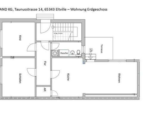 Neu sanierte Wohnung im EG in Eltville - 82 m² - mit großer Wohnküche und Terrasse