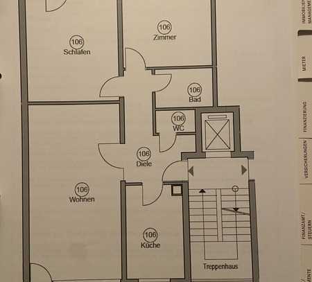 Exklusiv 3-Zimmer-Wohnung mit Balkon in Mannheim