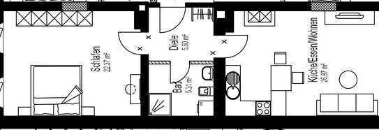 Freundliche 2-Zimmer-Wohnung