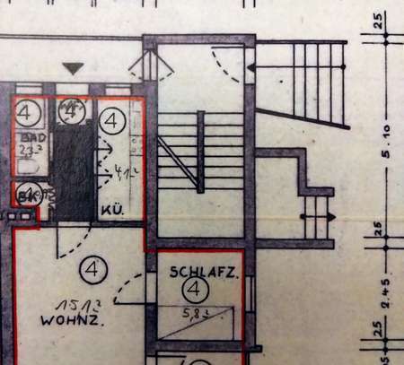 2-Raum-Hochparterre-Wohnung mit Balkon in Braunschweig