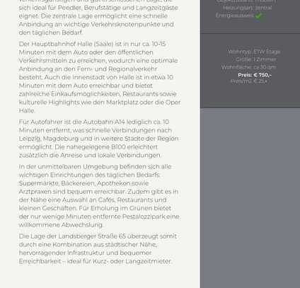 möblierte Mikroapartments in Halle (Saale) zu vermieten