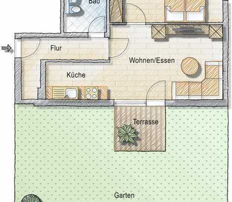 Schöne Garten-Wohnung in 1A-Lage von Kornwestheim