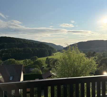 Helle Doppelhaushälfte in Kulmbach mit Blick auf die Plassenburg