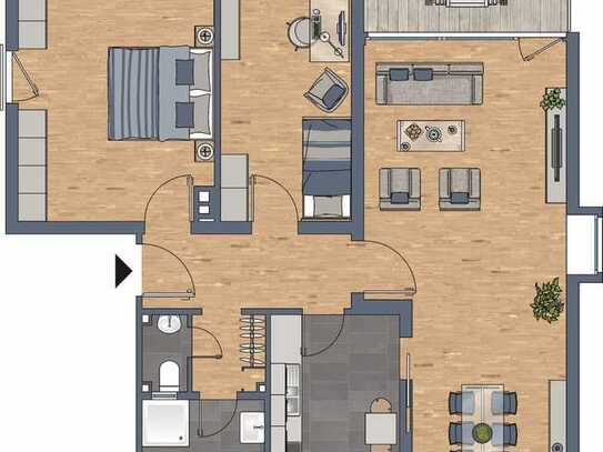 Erdgeschoss/Hochparterre in 4-Familien-Haus