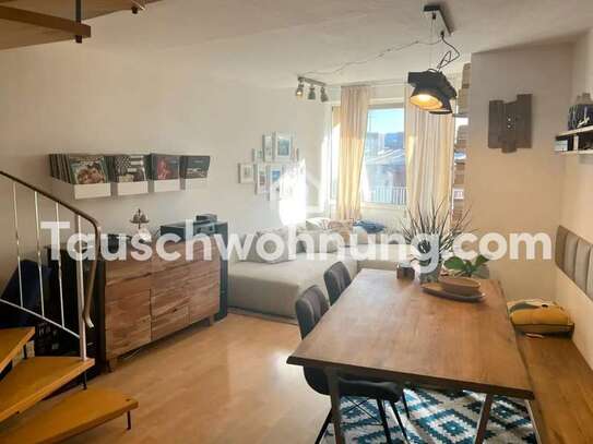 Tauschwohnung: Schicke Mezzanine Wohnung mit großem Balkon