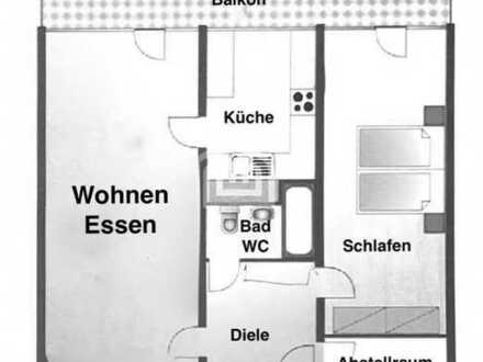 Moderne 2-Zimmer-Wohnung mit großem Balkon und hochwertiger Sanierung