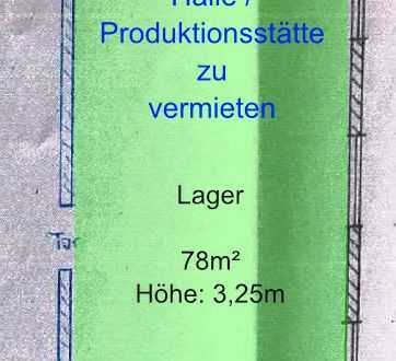 Lagerhalle / Garage / Gewerbehalle mit Rolltor