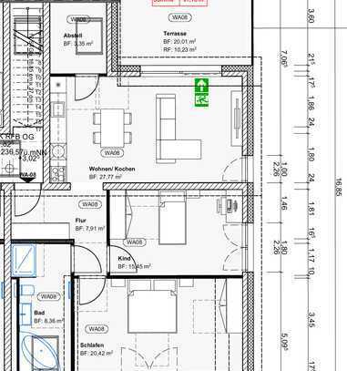 Exklusive 3-Zimmer-Wohnung mit 2 Balkonen