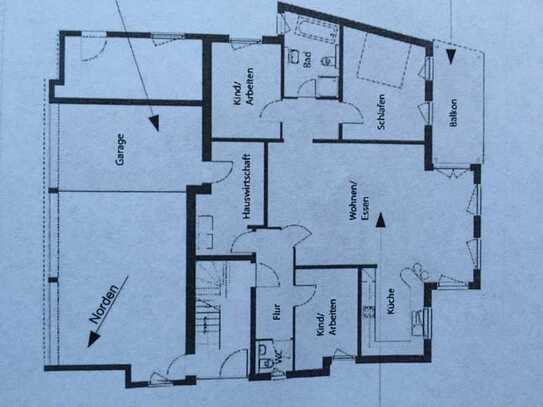 Große EG/Hochpaterre Wohnung in der Ortsmitte von Affalterbach 129qm mit Balkon