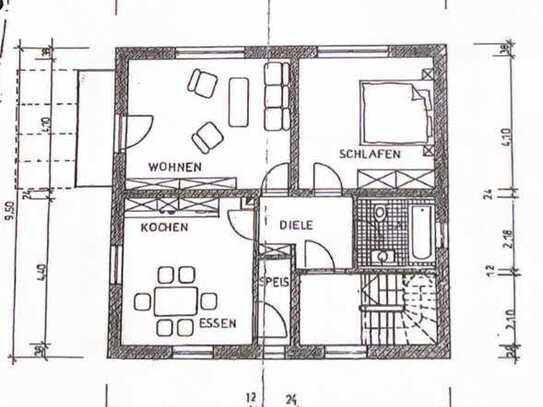 70qm Wohnung mit Einbau-Küche, Süd-Balkon und Garten SOFORT FREI