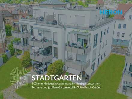 STADTGARTEN -Moderne 3-Zimmer-Erdgeschosswohnung - mit großer Terrasse und riesigem Garten