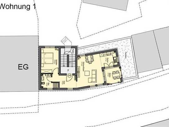 2-Zi. Wohnung NEUBAU - inkl. EBK, Klima, Internet, PV-Strom