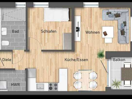 2-Zimmer-Wohnung A08