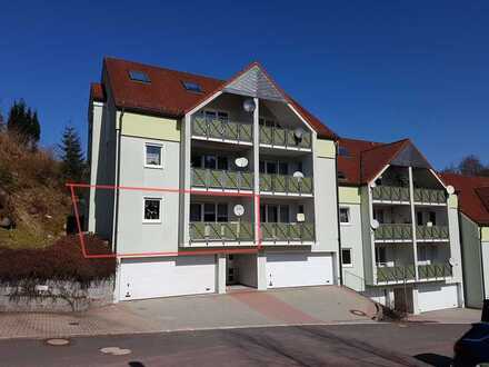 die IDEALE 3-Zi-WOHNUNG im Hochparterre m.SÜDbalkon+GARAGE -Nähe Suhl