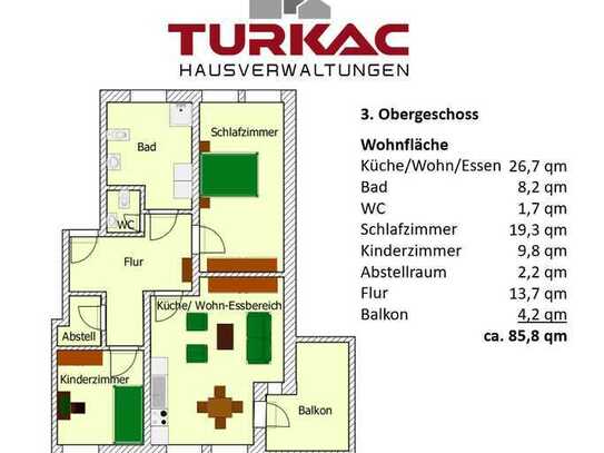 Biedenkopf-Zentrum - 3 ZKB Alters- und Behindertengerechte Ausstattung