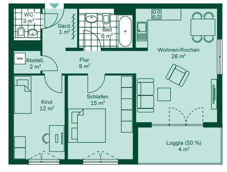 Stilvolle 3-Zimmer-Wohnung mit mit Balkon und EBK in Wedel (Ersbezug)