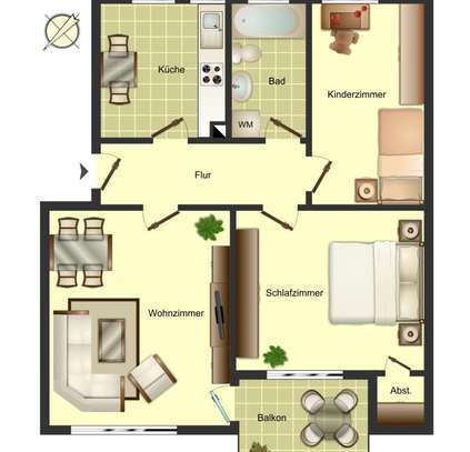 3-Zimmer-Wohnung in Bergkamen Weddinghofen