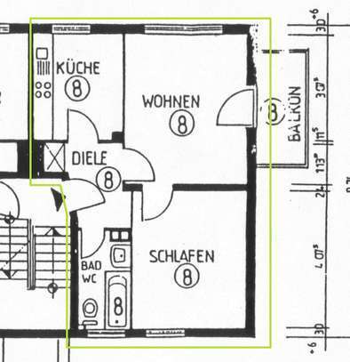 Schöne und modernisierte 2-Raum-Souterrain-Wohnung mit EBK in Wuppertal