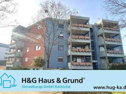 Vermietete 2-Zimmerwohnung mit Balkon und TG-Stellplatz in Stadtrandlage von Neureut