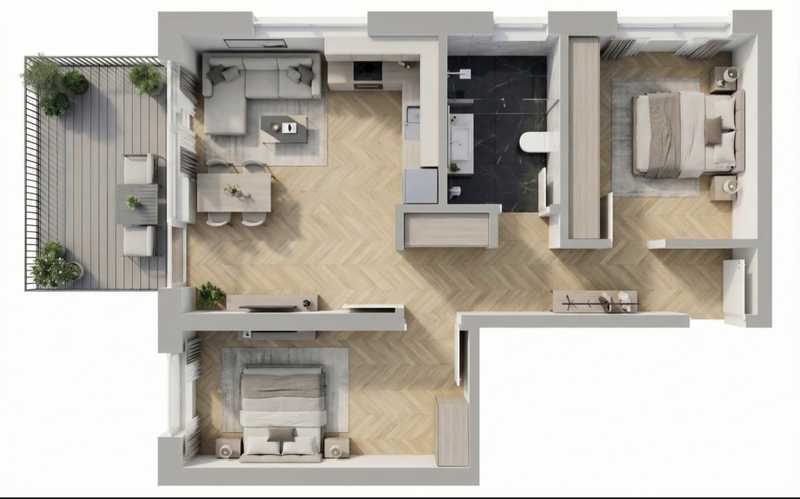                                                               Helle 3-Zimmer Wohnung in Feucht mit 61 m&sup2; Wohnfl&auml;che                                                       in Feucht (Nürnberger Land)