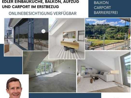 Über den Dächern von Oberkirch! Gehobene 2-Zi-DG-Wohnung, mit EBK, Balkon, Carport und Aufzug