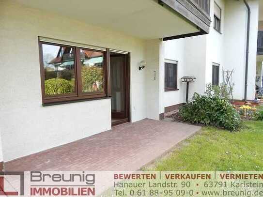 Gepflegte 2-Zi.-EG-Wohnung mit EBK, Terrasse und TG-Stellplatz in ruhiger Lage