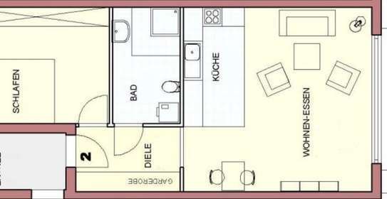 Hochwertige und top gepflegte 2-Zimmer-Wohnung Baujahr 2012 inkl. TG Stellplatz