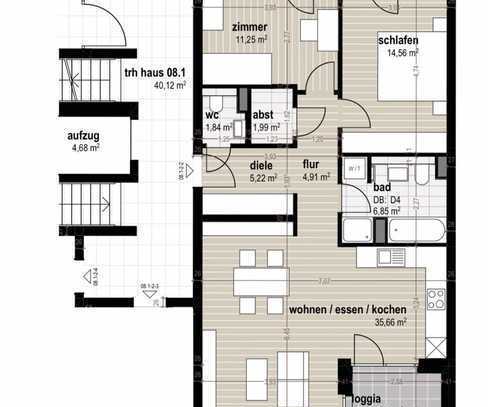 3-Zimmer-Wohnung mit gehobener Innenausstattung mit EBK in Neu-Ulm