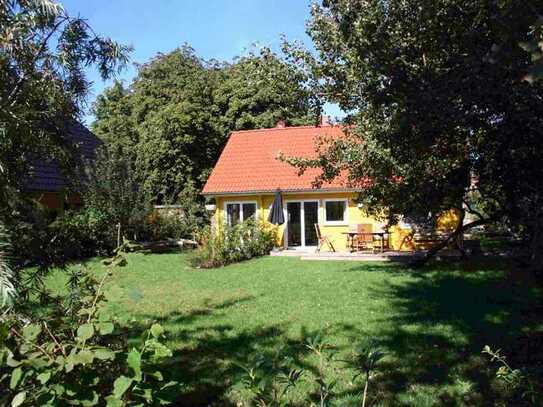 Gedämmtes Einfamilienholzhaus, Ferienhaus mit tollem Garten, Sauna und Holzofen