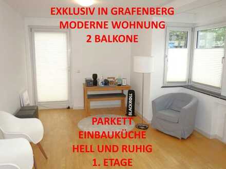 GRAFENBERG/HARDTSTR. EXKLUSIV 2 BALKONE PARKETT EINBAUKÜCHE MODERNES BAD 1. ETAGE RUHIG+HELL+MODERN